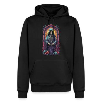 Gothique Grim Reaper sorcières mage oeuvre - Sweat à capuche Premium bio Homme - noir - Devant - Nico (187cm)