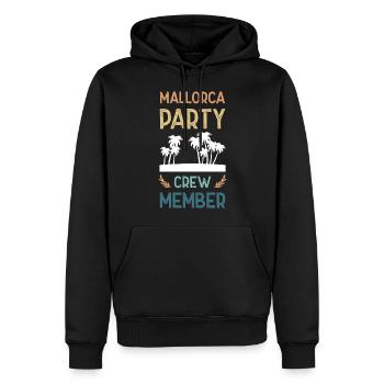 Mallorca Party Crew - Männer Premium Bio Hoodie - Schwarz - Vorne - Nico (187cm)