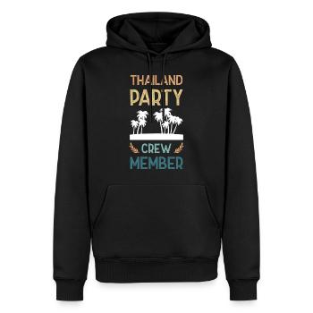 Thailand Party Crew - Männer Premium Bio Hoodie - Schwarz - Vorne - Nico (187cm)