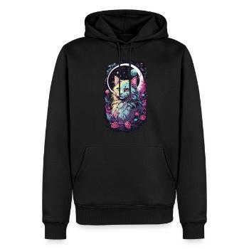 Magische Gothic Pastell Katze - E-Kids Style - Männer Premium Bio Hoodie - Schwarz - Vorne - Nico (187cm)