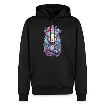 E-Girl Goth Ästhetik Fantasie Streetwear - Männer Premium Bio Hoodie - Schwarz - Vorne - Nico (187cm)
