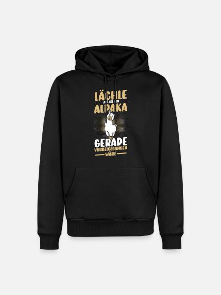 Alpaca - Men’s Premium Organic Hoodie - black