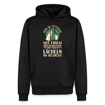 Papa Bier Vater Vatertag - Männer Premium Bio Hoodie - Schwarz - Vorne - Nico (187cm)