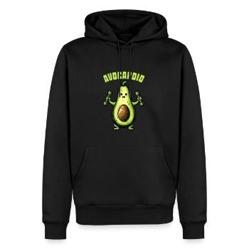 Avocardio - exotische Fitness-Frucht - Männer Premium Bio Hoodie - Schwarz - Vorne - Nico (187cm)