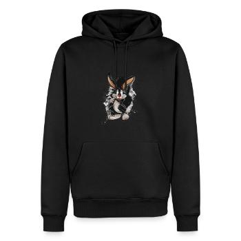 Osterhase Comic-splash Poster - Männer Premium Bio Hoodie - Schwarz - Vorne - Nico (187cm)