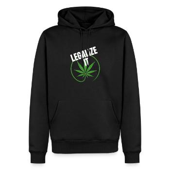 Legalize it Kiffer Shirt - Männer Premium Bio Hoodie - Schwarz - Vorne - Nico (187cm)