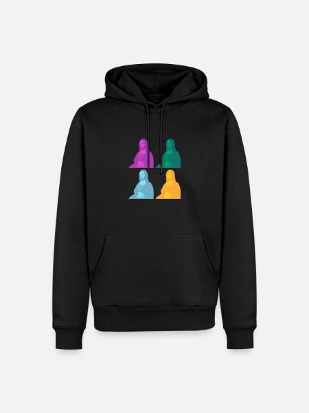 Mona Lisa Popart - Men’s Premium Organic Hoodie - black