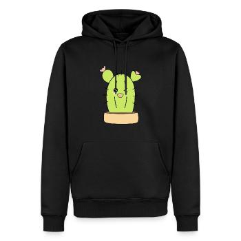 Cactus, cactus, plantes succulentes, plante mignonne - Sweat à capuche Premium bio Homme - noir - Devant - Nico (187cm)