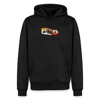 Voiture de course - Sweat à capuche Premium bio Homme - noir - Devant - Nico (187cm)