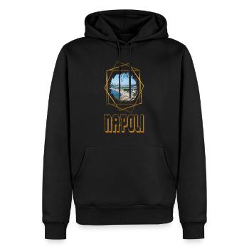 Neapel Italien Stadt Skyline Heimat Liebe Gold - Männer Premium Bio Hoodie - Schwarz - Vorne - Nico (187cm)