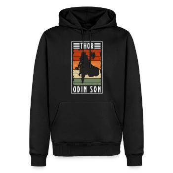 Odin Nordisch - Männer Premium Bio Hoodie - Schwarz - Vorne - Nico (187cm)