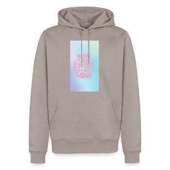 Summer Kollektion - Männer Premium Bio Hoodie - Taupe - Vorne - Nico (187cm)