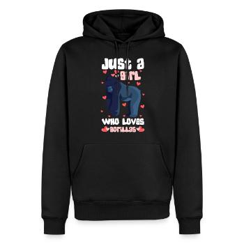 Zoo d'haltérophilie des gorilles - Sweat à capuche Premium bio Homme - noir - Devant - Nico (187cm)