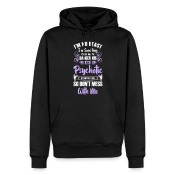 Constellation du signe du zodiaque Scorpion Octobre - Sweat à capuche Premium bio Homme - noir - Devant - Nico (187cm)