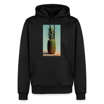 Pineapple - Men’s Premium Organic Hoodie - black - Front - Nico (187cm)