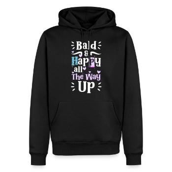 Glatzkopf Haarlos Haarschnitt - Männer Premium Bio Hoodie - Schwarz - Vorne - Nico (187cm)