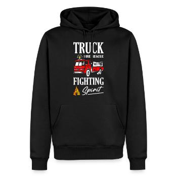Fire Rescue Fighting Spirit - Men’s Premium Organic Hoodie - black - Front - Nico (187cm)