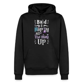 Glatze Glatzkopf Platte Männerproblem - Männer Premium Bio Hoodie - Schwarz - Vorne - Nico (187cm)