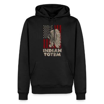 Ureinwohner Wächter Freiheit Gott - Männer Premium Bio Hoodie - Schwarz - Vorne - Nico (187cm)