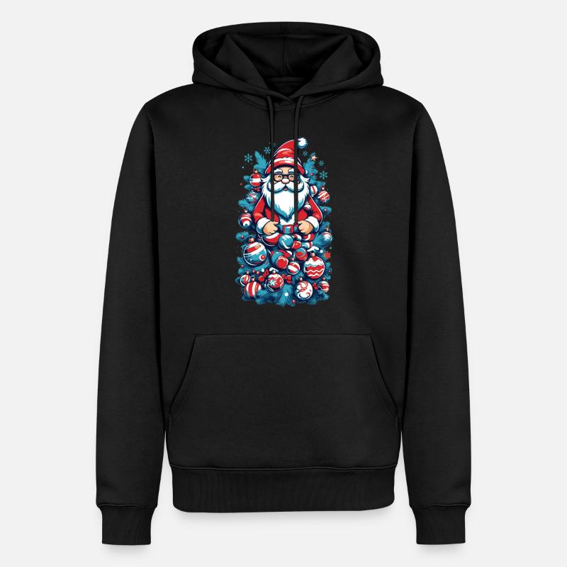 Weihnachtsmann - 🎅 - Männer Premium Bio Hoodie - Schwarz