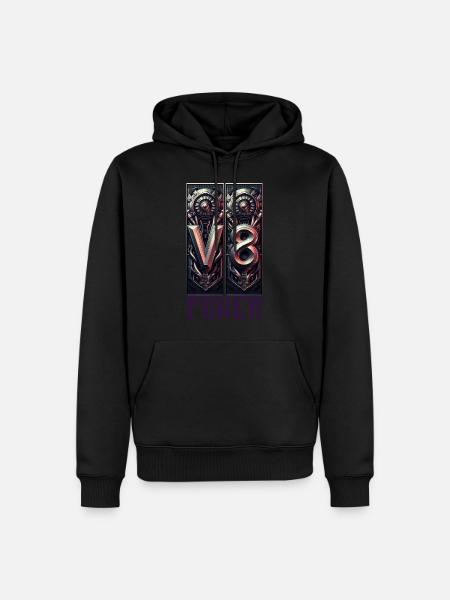 Puissance du V8 - Sweat à capuche Premium bio Homme - noir