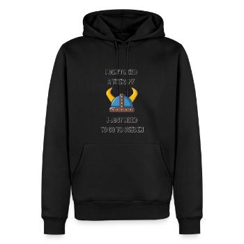 Viking suédois Drôle cadeau Suède - Sweat à capuche Premium bio Homme - noir - Devant - Nico (187cm)