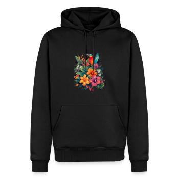 Floristin für eine Floristin - Männer Premium Bio Hoodie - Schwarz - Vorne - Nico (187cm)