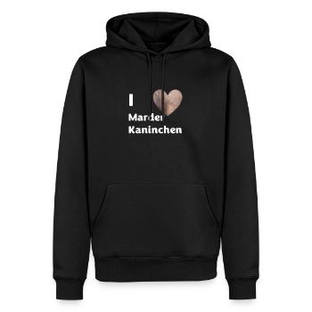 Marderkaninchen - Männer Premium Bio Hoodie - Schwarz - Vorne - Nico (187cm)