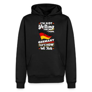 Im Not Yelling Im FroM Germany German Germany - Männer Premium Bio Hoodie - Schwarz - Vorne - Nico (187cm)