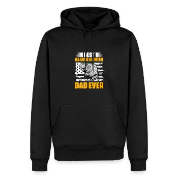 Awesome Best Beaver Hunter Dad For Beaver Hunting - Men’s Premium Organic Hoodie - black - Front - Nico (187cm)