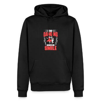 La danse à claquettes géniale me fait sourire pour la danse à claquettes - Sweat à capuche Premium bio Homme - noir - Devant - Nico (187cm)