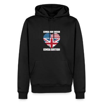 Kinda American Kinda British Cool Half American - Männer Premium Bio Hoodie - Schwarz - Vorne - Nico (187cm)