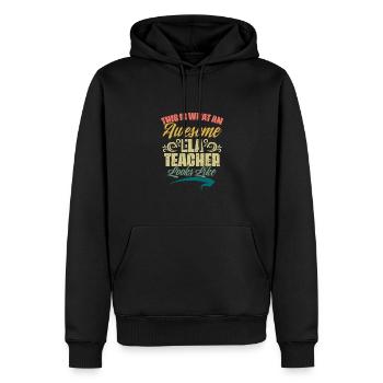 Voici à quoi ressemble un enseignant ELA génial - Sweat à capuche Premium bio Homme - noir - Devant - Nico (187cm)
