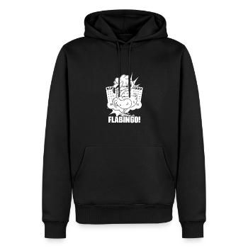 Comical Flamingo Bingo Flamingo Un joueur de Bingo - Sweat à capuche Premium bio Homme - noir - Devant - Nico (187cm)