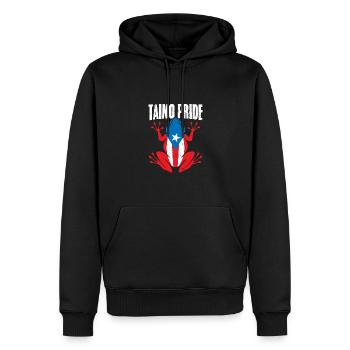 Taino Pride Awesome Puerto Rican Coqui A Puerto - Men’s Premium Organic Hoodie - black - Front - Nico (187cm)