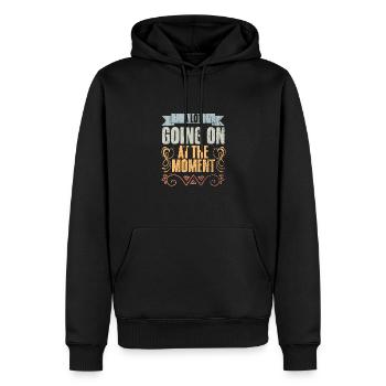 Vintage Beaucoup de choses se passent en ce moment Introverti - Sweat à capuche Premium bio Homme - noir - Devant - Nico (187cm)