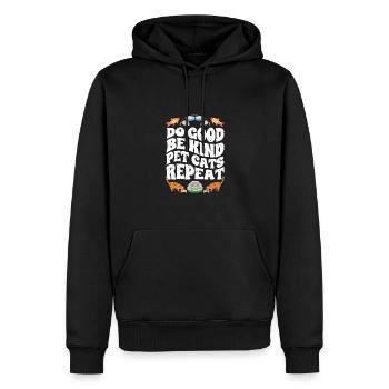 Awesome Do Good Be Kind Animal Rights Advocate - Sweat à capuche Premium bio Homme - noir - Devant - Nico (187cm)
