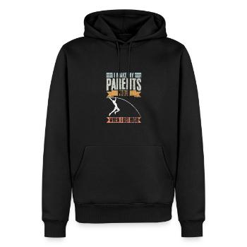 Vintage Je rends mes parents fiers quand je me défonce - Sweat à capuche Premium bio Homme - noir - Devant - Nico (187cm)