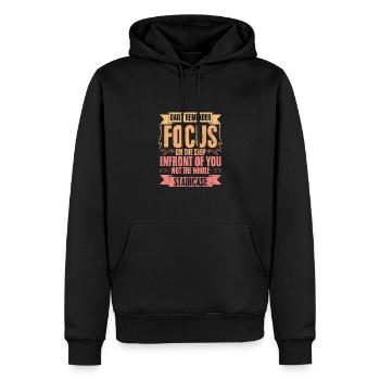 Rappel quotidien Vintage Rétro Affirmation A - Sweat à capuche Premium bio Homme - noir - Devant - Nico (187cm)