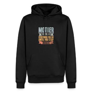 L’amour de mère vintage Personne ne remarque tout ce que vous - Sweat à capuche Premium bio Homme - noir - Devant - Nico (187cm)