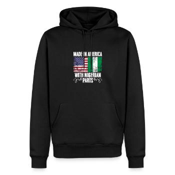Made In America Pièces nigérianes amusantes pour le - Sweat à capuche Premium bio Homme - noir - Devant - Nico (187cm)