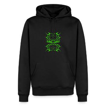Cool Demon Heart Cyber Sigil Cybersigilism Tribal - Männer Premium Bio Hoodie - Schwarz - Vorne - Nico (187cm)