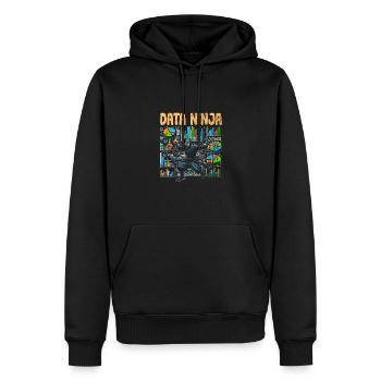Data Ninja Retro Data Science Deep Learning For - Men’s Premium Organic Hoodie - black - Front - Nico (187cm)