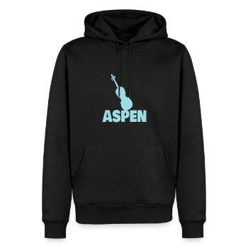 Tremble - Sweat à capuche Premium bio Homme - noir - Devant - Nico (187cm)