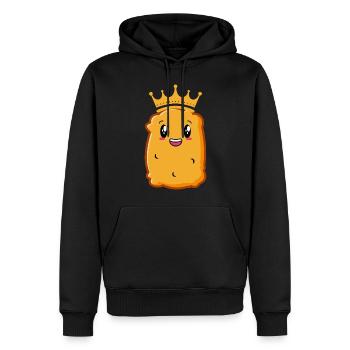 Chicken Nuggets Fast Food Lustiger Spruch - Männer Premium Bio Hoodie - Schwarz - Vorne - Nico (187cm)