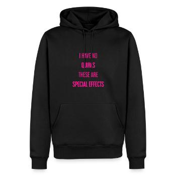 Keine Macken, nur Special Effects! - Männer Premium Bio Hoodie - Schwarz - Vorne - Nico (187cm)