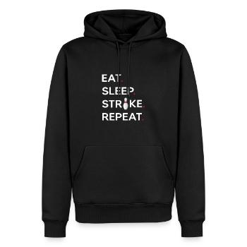 bowling strike bowlingkugel x bowling-life - Männer Premium Bio Hoodie - Schwarz - Vorne - Nico (187cm)