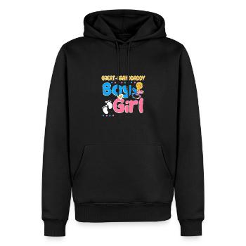 Pink or Blue Great-Granddaddy Loves You Best - Men’s Premium Organic Hoodie - black - Front - Nico (187cm)