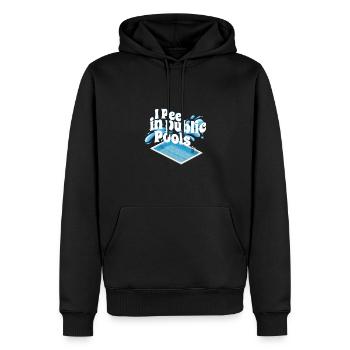 I Pee In Pools Funny Peeing In Pools Swiming - Männer Premium Bio Hoodie - Schwarz - Vorne - Nico (187cm)