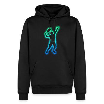 Tennisspieler Jungen Herren Tennis Kinder - Männer Premium Bio Hoodie - Schwarz - Vorne - Nico (187cm)